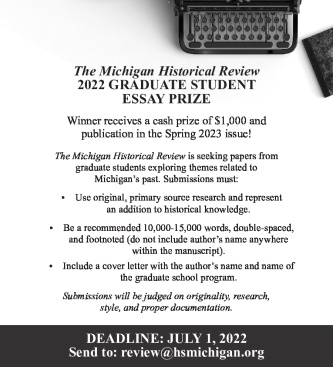 Michigan Historical Review Calls for Submissions!